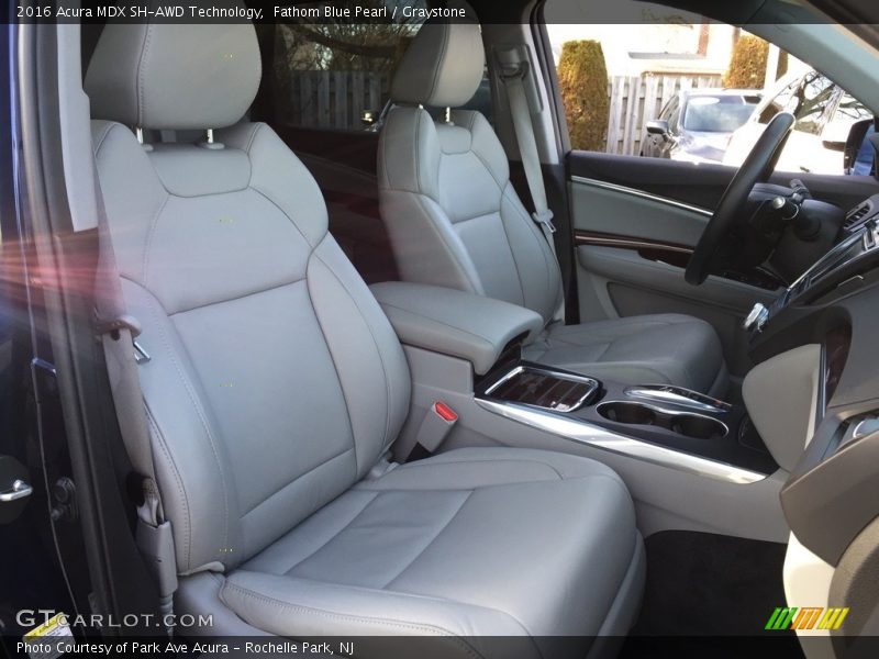 Fathom Blue Pearl / Graystone 2016 Acura MDX SH-AWD Technology