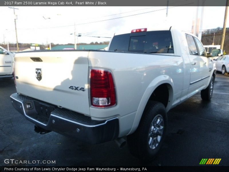 Pearl White / Black 2017 Ram 2500 Laramie Mega Cab 4x4