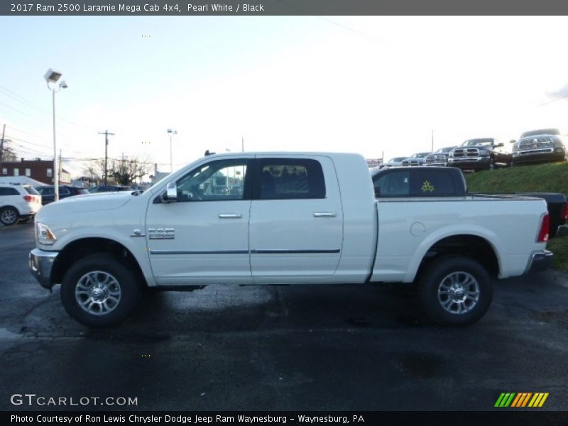 Pearl White / Black 2017 Ram 2500 Laramie Mega Cab 4x4