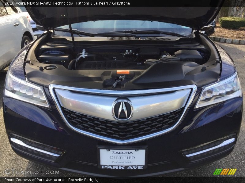 Fathom Blue Pearl / Graystone 2016 Acura MDX SH-AWD Technology