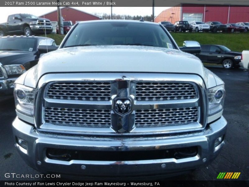 Pearl White / Black 2017 Ram 2500 Laramie Mega Cab 4x4