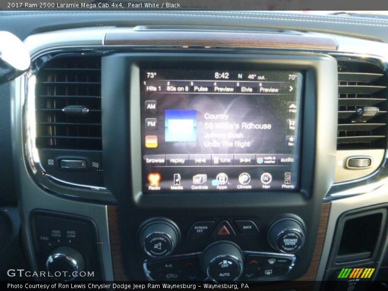 Pearl White / Black 2017 Ram 2500 Laramie Mega Cab 4x4