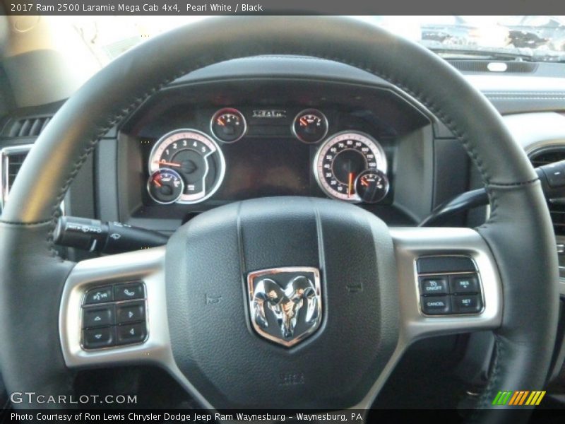 Pearl White / Black 2017 Ram 2500 Laramie Mega Cab 4x4