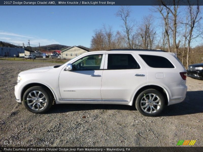 White Knuckle / Black/Light Frost Beige 2017 Dodge Durango Citadel AWD