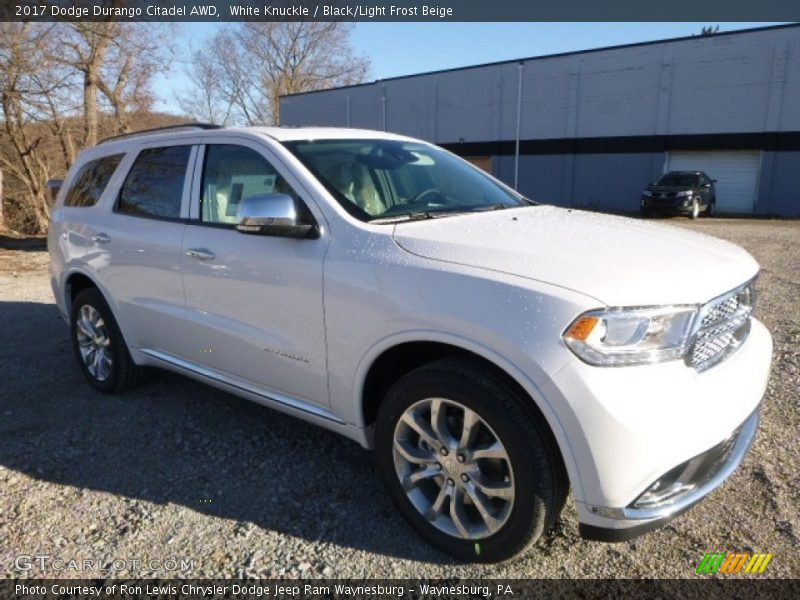 White Knuckle / Black/Light Frost Beige 2017 Dodge Durango Citadel AWD