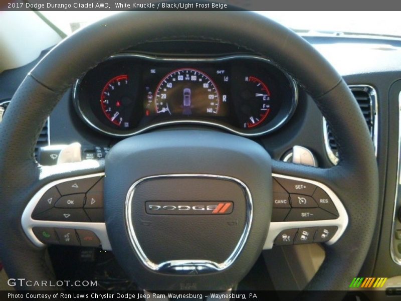 White Knuckle / Black/Light Frost Beige 2017 Dodge Durango Citadel AWD