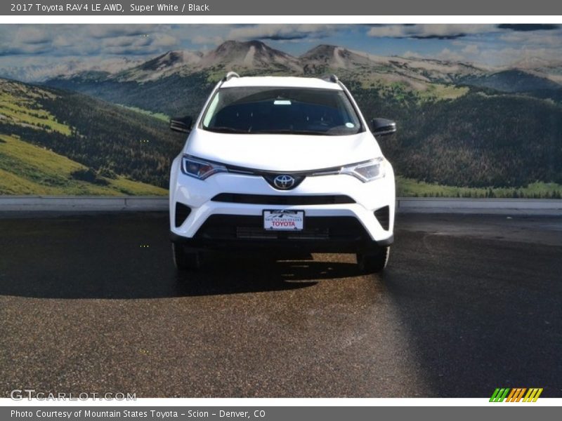 Super White / Black 2017 Toyota RAV4 LE AWD