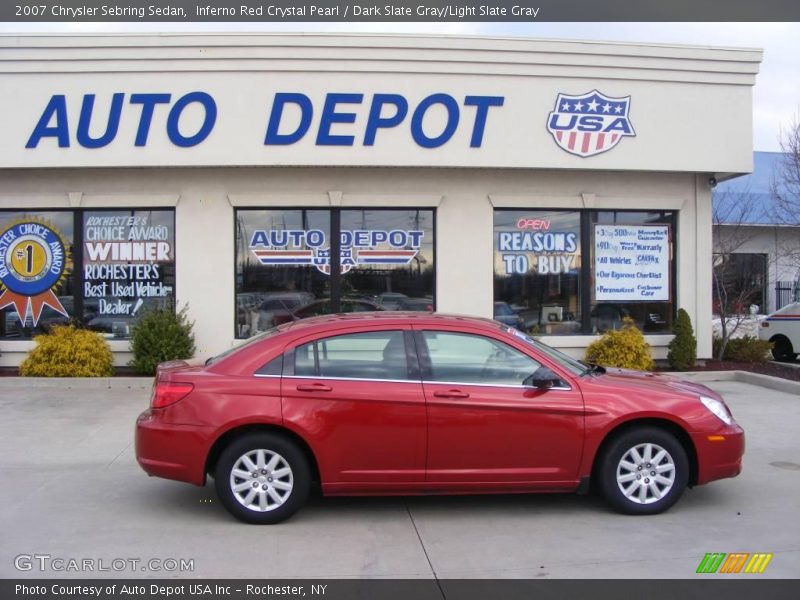 Inferno Red Crystal Pearl / Dark Slate Gray/Light Slate Gray 2007 Chrysler Sebring Sedan