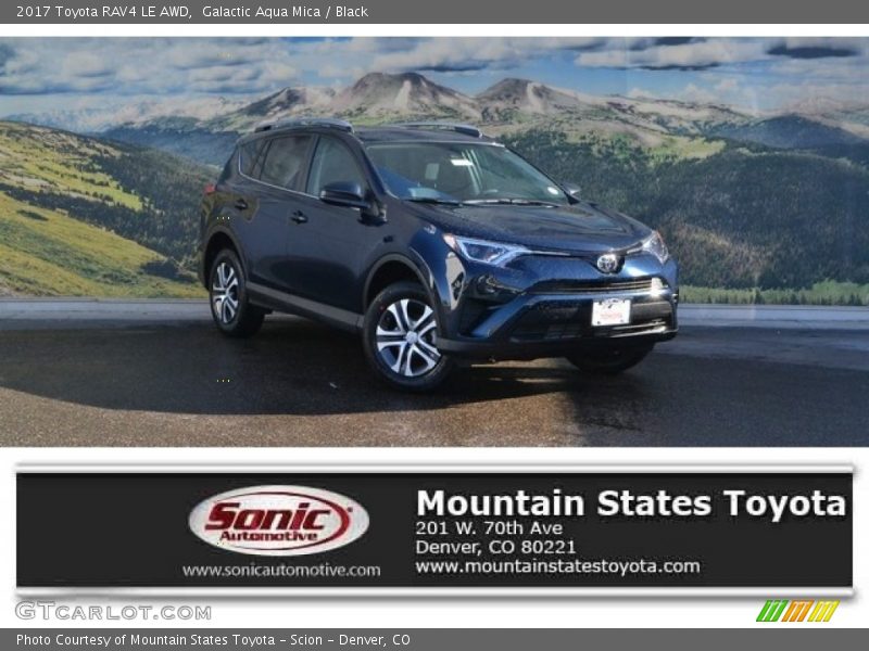 Galactic Aqua Mica / Black 2017 Toyota RAV4 LE AWD