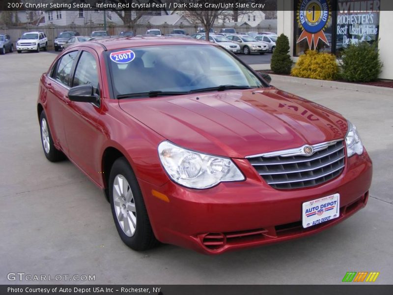 Inferno Red Crystal Pearl / Dark Slate Gray/Light Slate Gray 2007 Chrysler Sebring Sedan