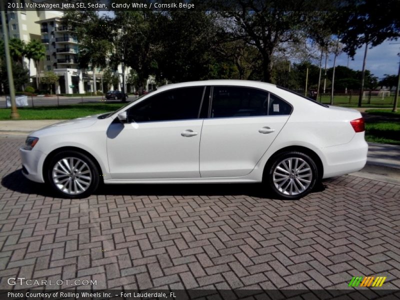 Candy White / Cornsilk Beige 2011 Volkswagen Jetta SEL Sedan