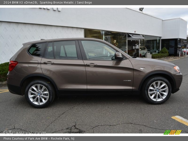 Sparkling Bronze Metallic / Sand Beige 2014 BMW X3 xDrive28i