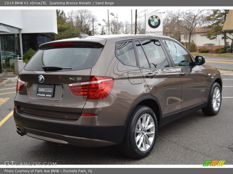 Sparkling Bronze Metallic / Sand Beige 2014 BMW X3 xDrive28i