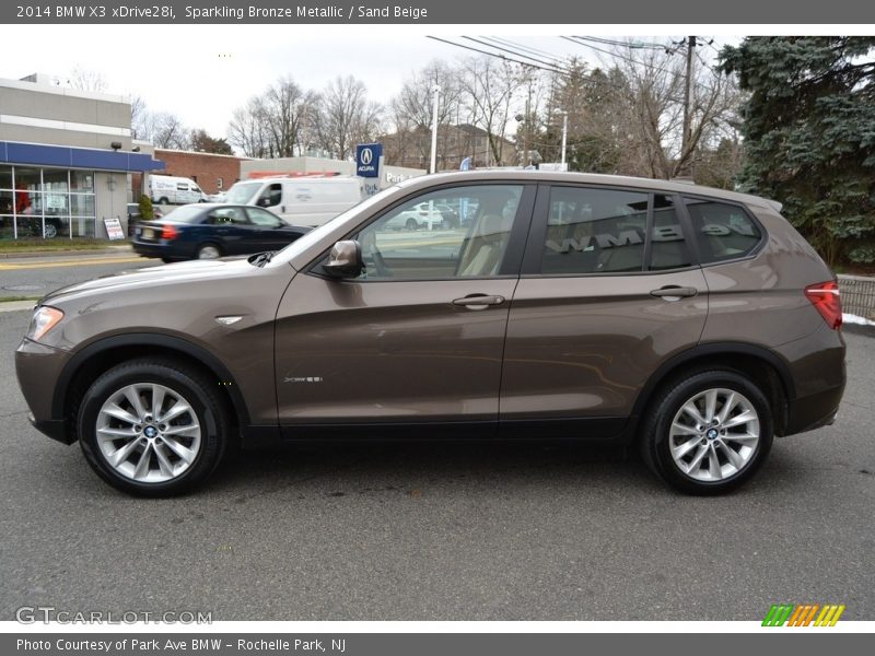 Sparkling Bronze Metallic / Sand Beige 2014 BMW X3 xDrive28i