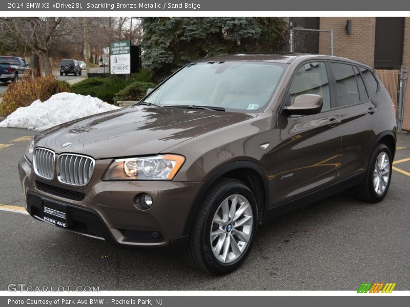 Sparkling Bronze Metallic / Sand Beige 2014 BMW X3 xDrive28i