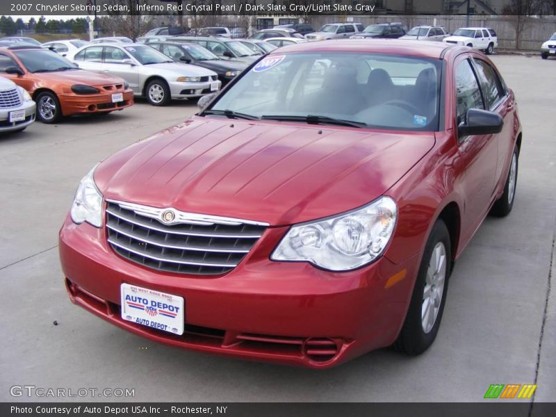 Inferno Red Crystal Pearl / Dark Slate Gray/Light Slate Gray 2007 Chrysler Sebring Sedan