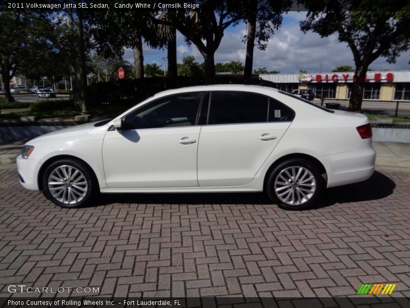 Candy White / Cornsilk Beige 2011 Volkswagen Jetta SEL Sedan