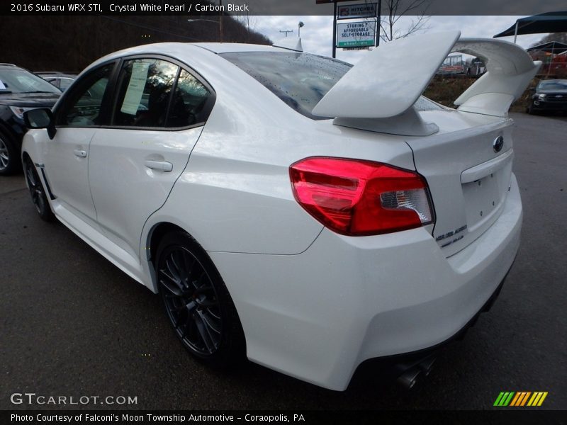Crystal White Pearl / Carbon Black 2016 Subaru WRX STI