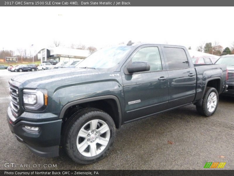 Dark Slate Metallic / Jet Black 2017 GMC Sierra 1500 SLE Crew Cab 4WD