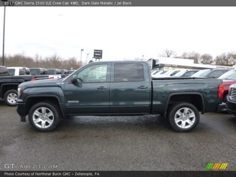Dark Slate Metallic / Jet Black 2017 GMC Sierra 1500 SLE Crew Cab 4WD