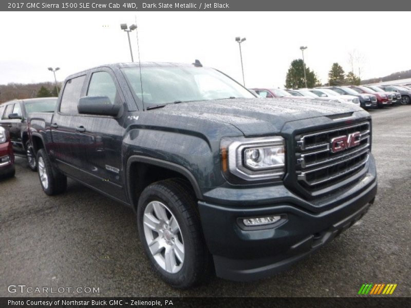 Dark Slate Metallic / Jet Black 2017 GMC Sierra 1500 SLE Crew Cab 4WD