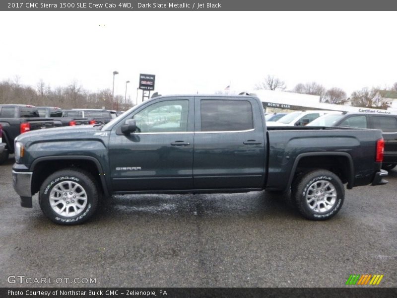 Dark Slate Metallic / Jet Black 2017 GMC Sierra 1500 SLE Crew Cab 4WD