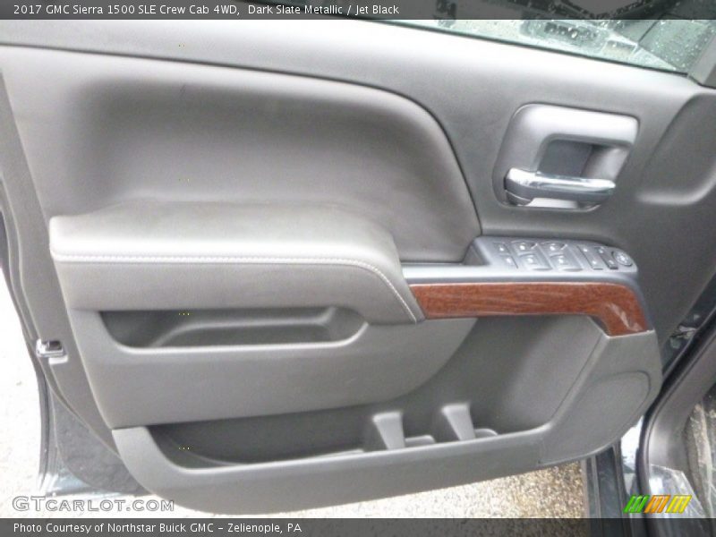 Dark Slate Metallic / Jet Black 2017 GMC Sierra 1500 SLE Crew Cab 4WD
