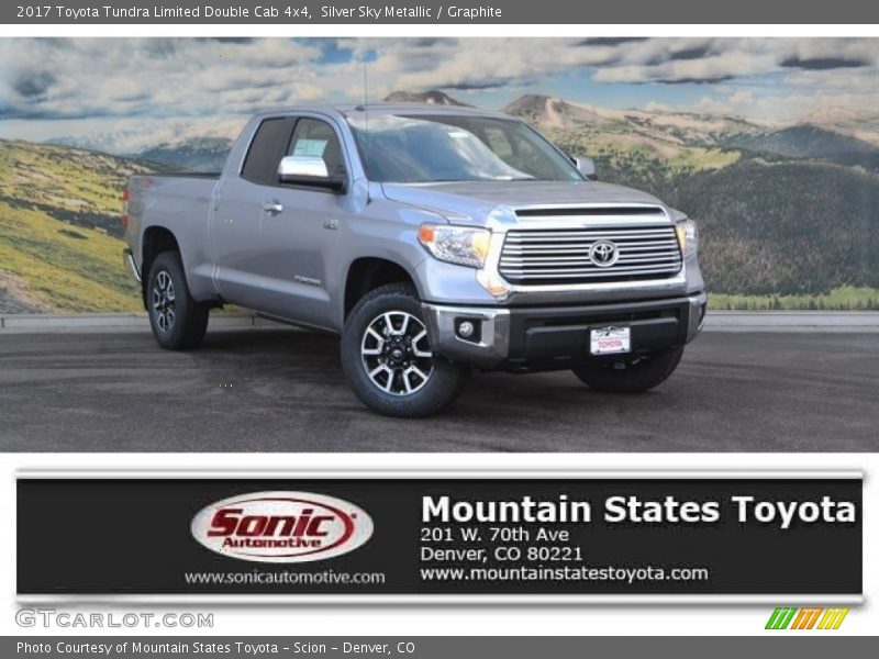 Silver Sky Metallic / Graphite 2017 Toyota Tundra Limited Double Cab 4x4