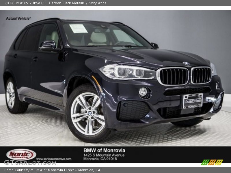 Carbon Black Metallic / Ivory White 2014 BMW X5 xDrive35i