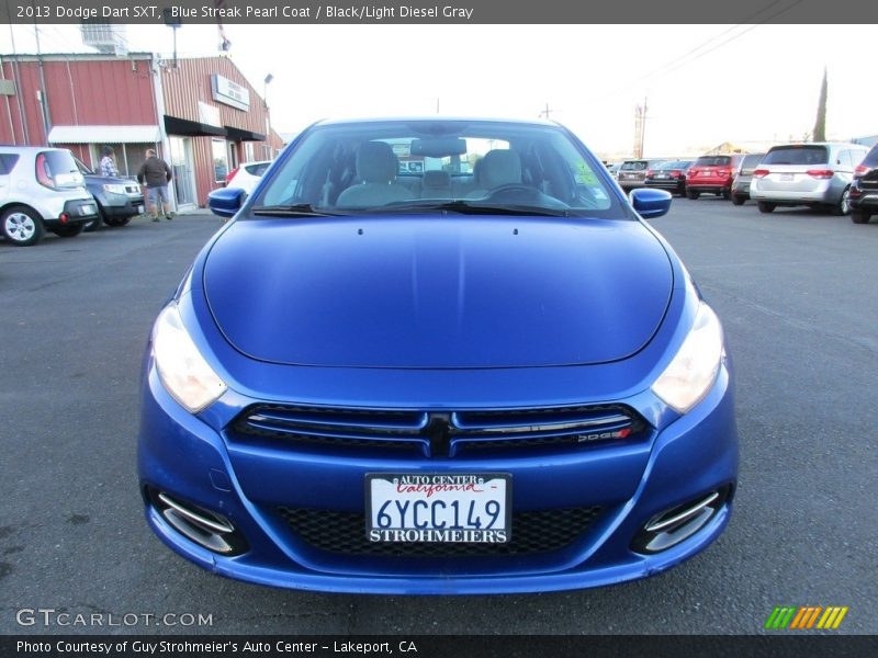 Blue Streak Pearl Coat / Black/Light Diesel Gray 2013 Dodge Dart SXT