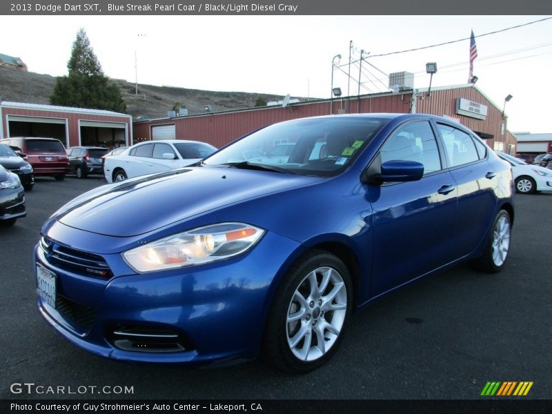 Blue Streak Pearl Coat / Black/Light Diesel Gray 2013 Dodge Dart SXT
