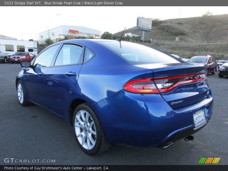 Blue Streak Pearl Coat / Black/Light Diesel Gray 2013 Dodge Dart SXT