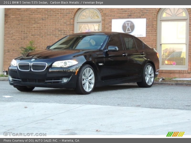 Carbon Black Metallic / Venetian Beige 2011 BMW 5 Series 535i Sedan