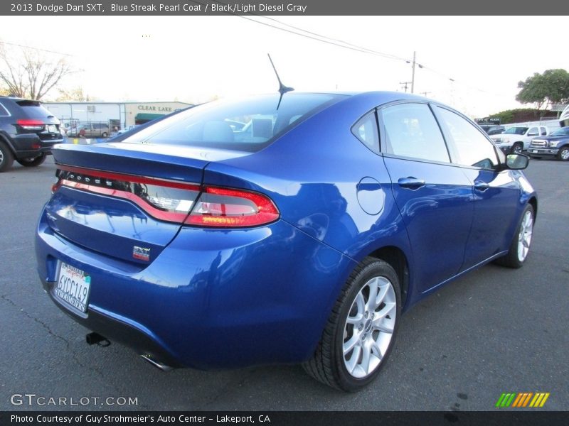 Blue Streak Pearl Coat / Black/Light Diesel Gray 2013 Dodge Dart SXT