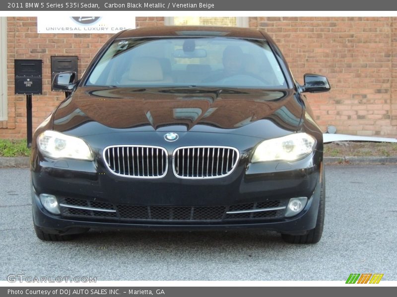 Carbon Black Metallic / Venetian Beige 2011 BMW 5 Series 535i Sedan