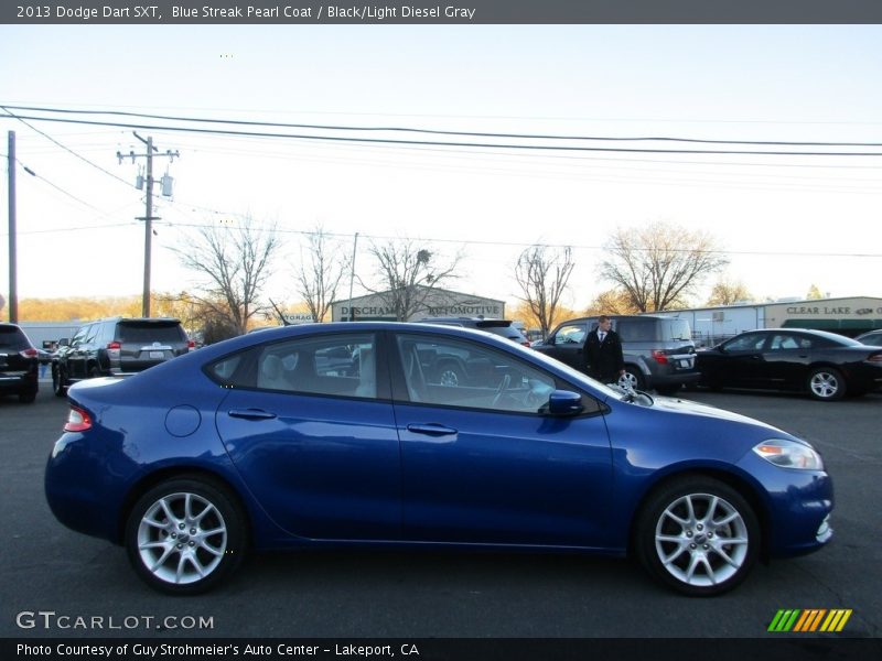 Blue Streak Pearl Coat / Black/Light Diesel Gray 2013 Dodge Dart SXT