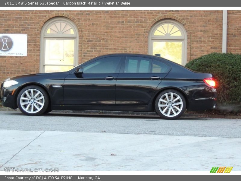 Carbon Black Metallic / Venetian Beige 2011 BMW 5 Series 535i Sedan