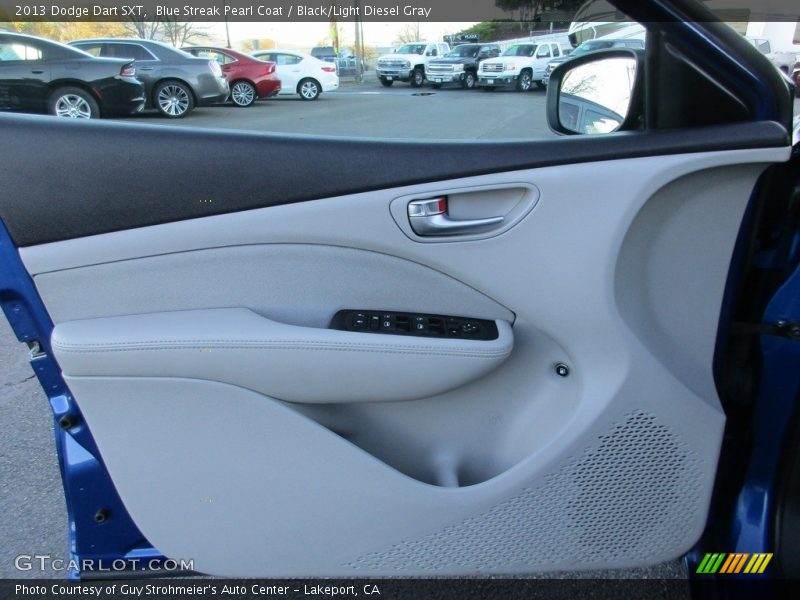 Blue Streak Pearl Coat / Black/Light Diesel Gray 2013 Dodge Dart SXT