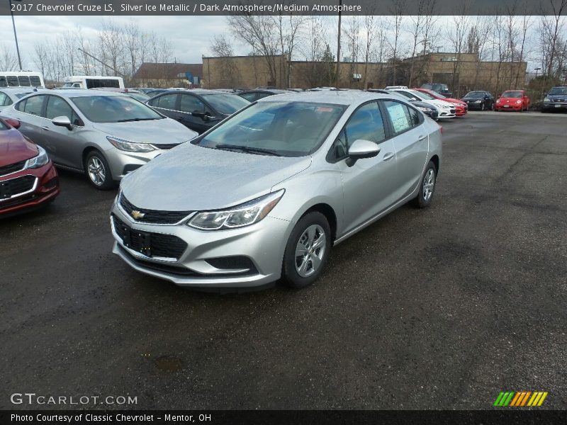 Silver Ice Metallic / Dark Atmosphere/Medium Atmosphere 2017 Chevrolet Cruze LS