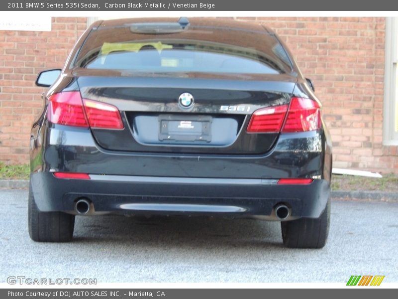 Carbon Black Metallic / Venetian Beige 2011 BMW 5 Series 535i Sedan