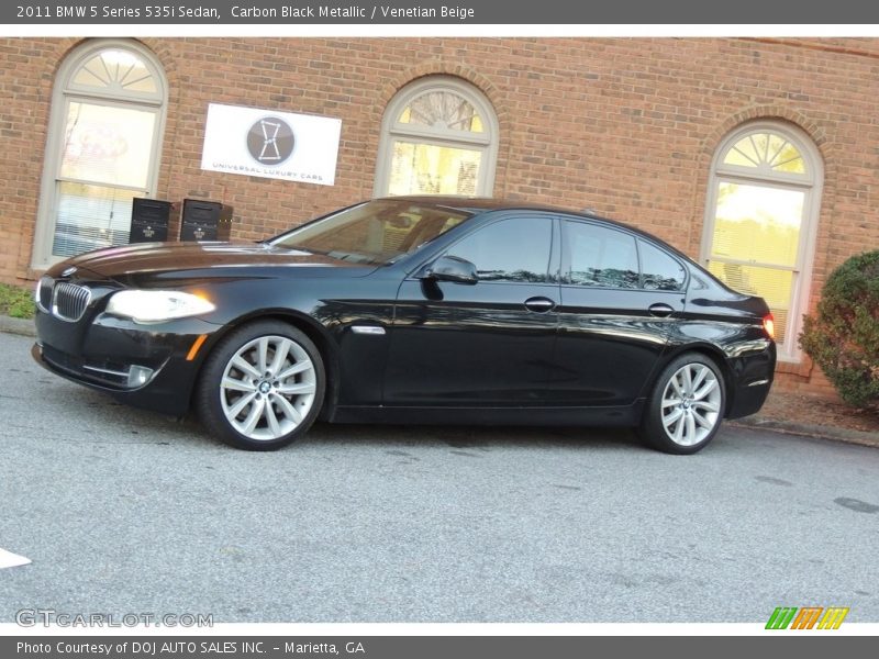 Carbon Black Metallic / Venetian Beige 2011 BMW 5 Series 535i Sedan