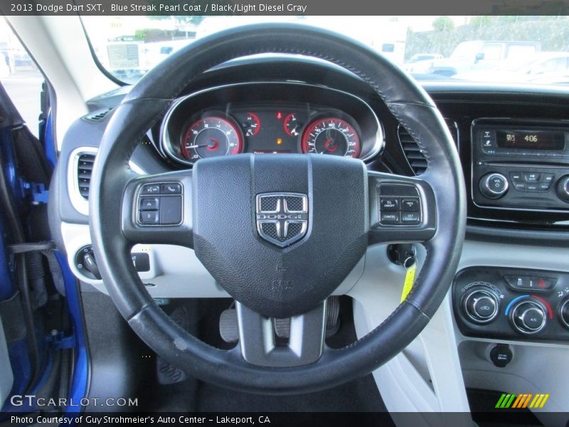 Blue Streak Pearl Coat / Black/Light Diesel Gray 2013 Dodge Dart SXT