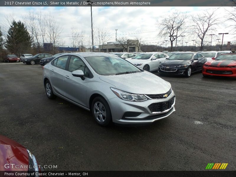 Silver Ice Metallic / Dark Atmosphere/Medium Atmosphere 2017 Chevrolet Cruze LS