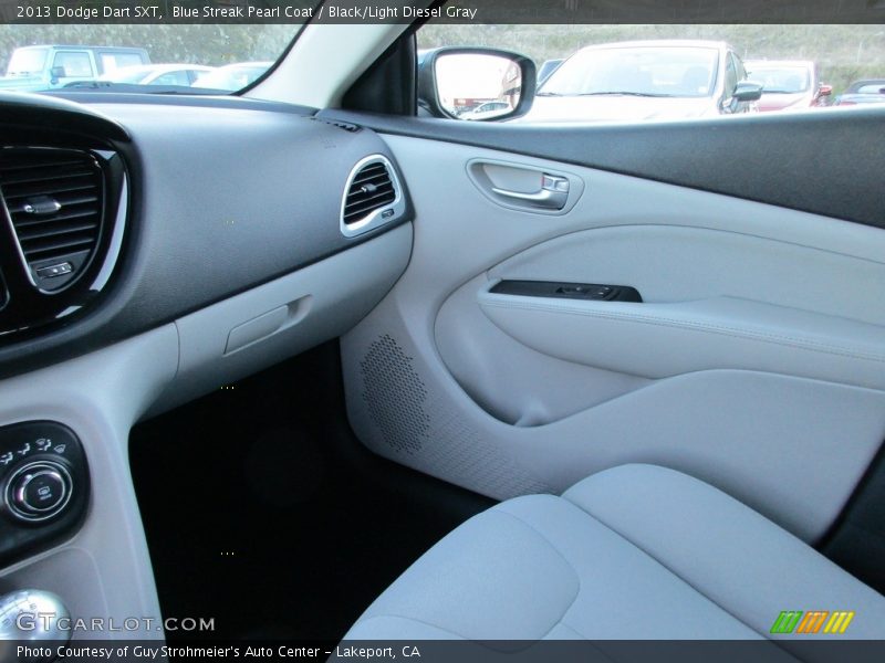 Blue Streak Pearl Coat / Black/Light Diesel Gray 2013 Dodge Dart SXT