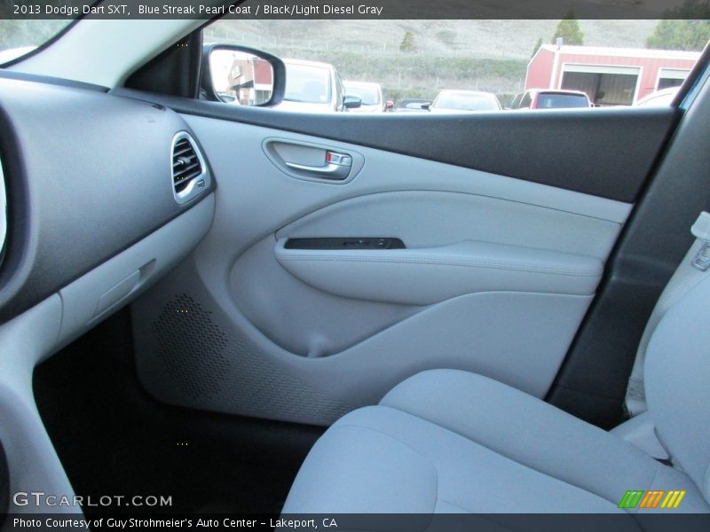 Blue Streak Pearl Coat / Black/Light Diesel Gray 2013 Dodge Dart SXT