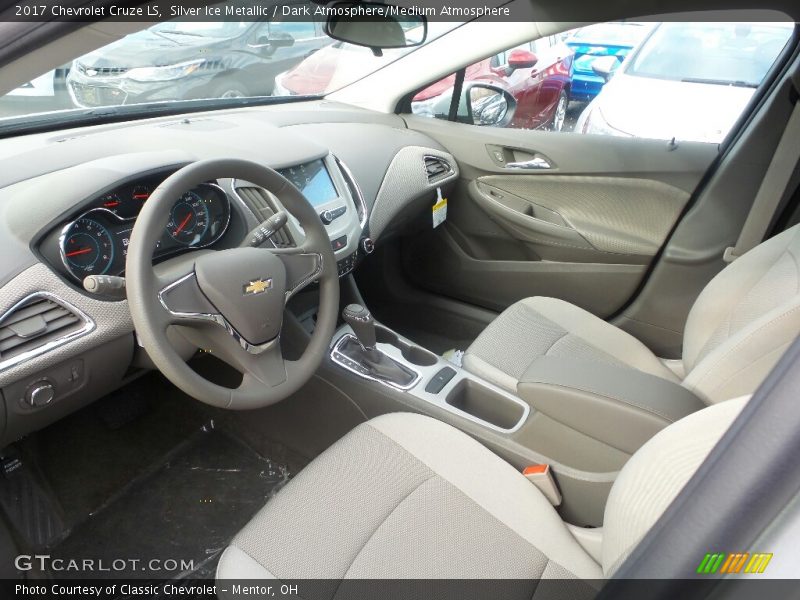 Silver Ice Metallic / Dark Atmosphere/Medium Atmosphere 2017 Chevrolet Cruze LS