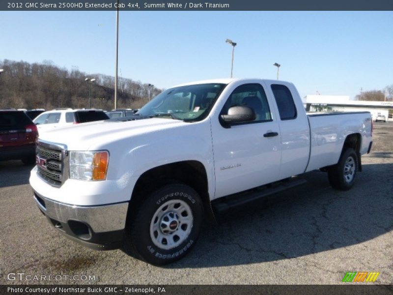 Summit White / Dark Titanium 2012 GMC Sierra 2500HD Extended Cab 4x4