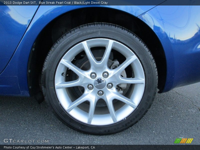 Blue Streak Pearl Coat / Black/Light Diesel Gray 2013 Dodge Dart SXT