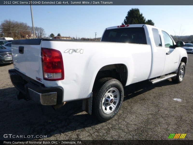 Summit White / Dark Titanium 2012 GMC Sierra 2500HD Extended Cab 4x4