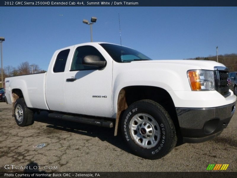 Summit White / Dark Titanium 2012 GMC Sierra 2500HD Extended Cab 4x4